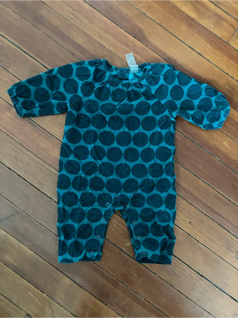 Primary Polka Dot One-Piece Romper - Teal
